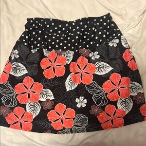 Floral Black Women's Athletic Skirt